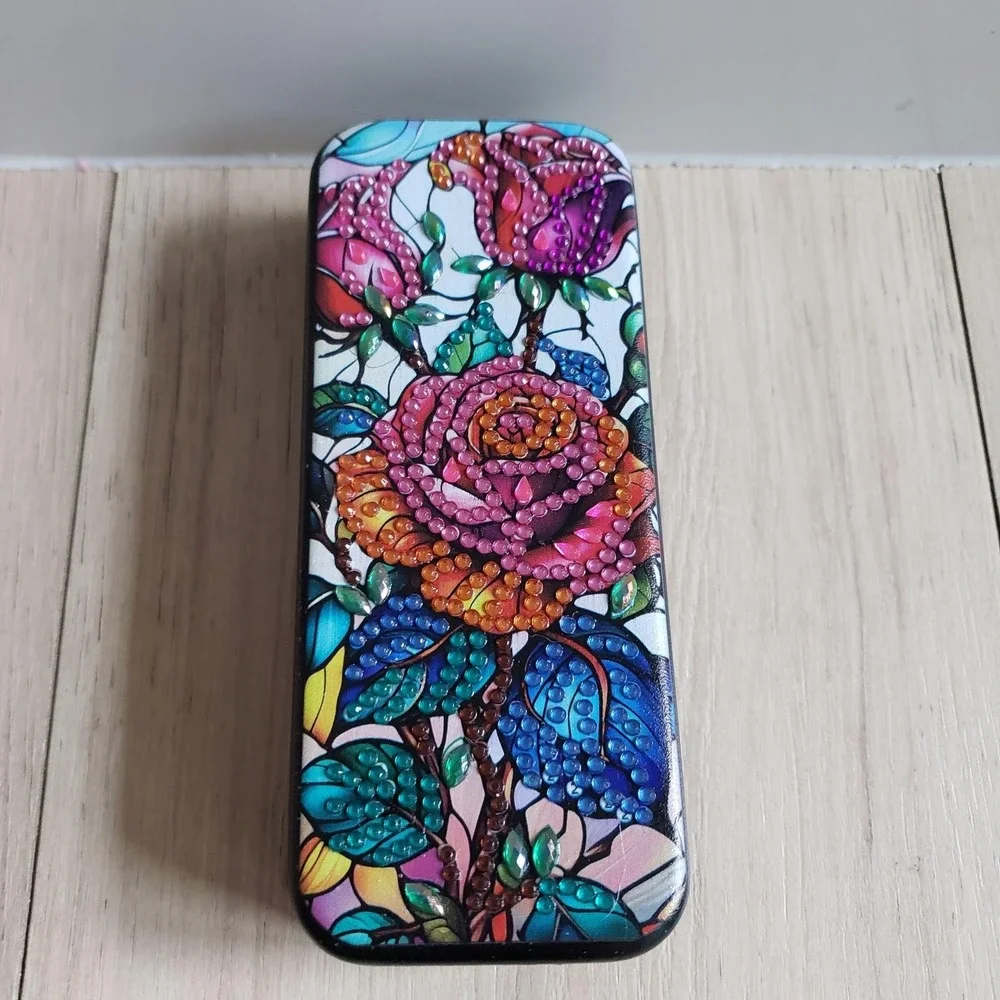 Floral Hard Case To Fit Sunglasses Glasses Multicolor Faux Leather Portable